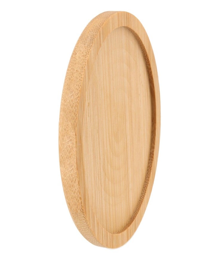 HOIGON 30 Pack Round Bamboo Coasters, 4 Inch Natural Wooden Coasters, Round Bamboo Tray Saucer Set for Drinks, Crafts, Succulents - Image 5
